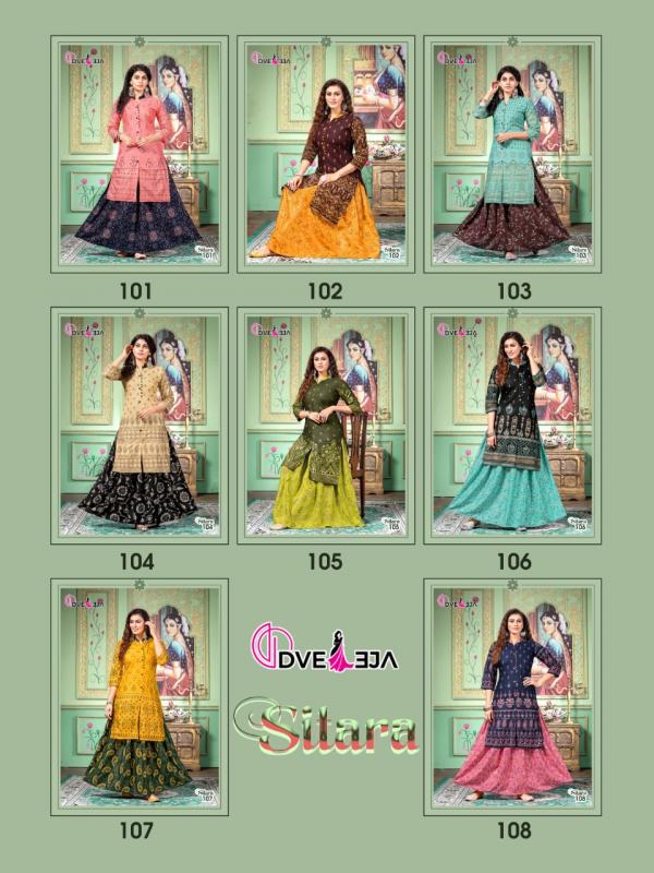 Dveeja Sitara Beautiful Rayon Kurti With Skirt 